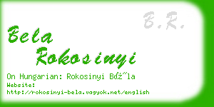 bela rokosinyi business card